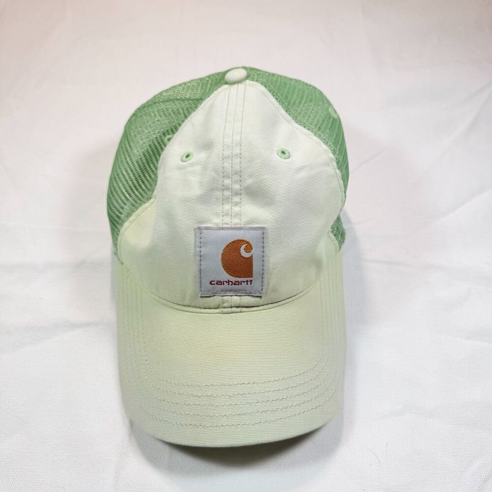 Carhartt AH0286 Light Mint Green Canvas Mesh Back Trucker Hat Snapback OS